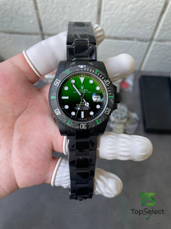 Rolex Submariner DiW Carbon Bezel Green Dial - 2