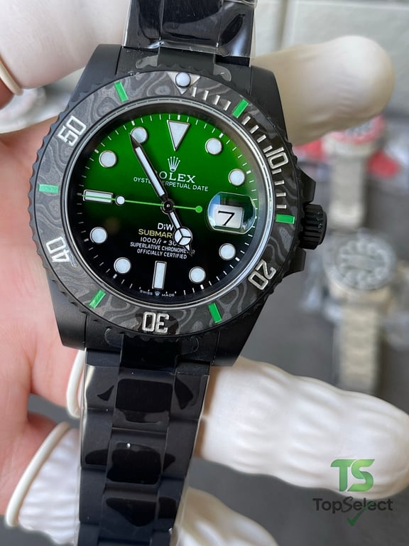 Rolex Submariner DiW Carbon Bezel Green Dial - 5