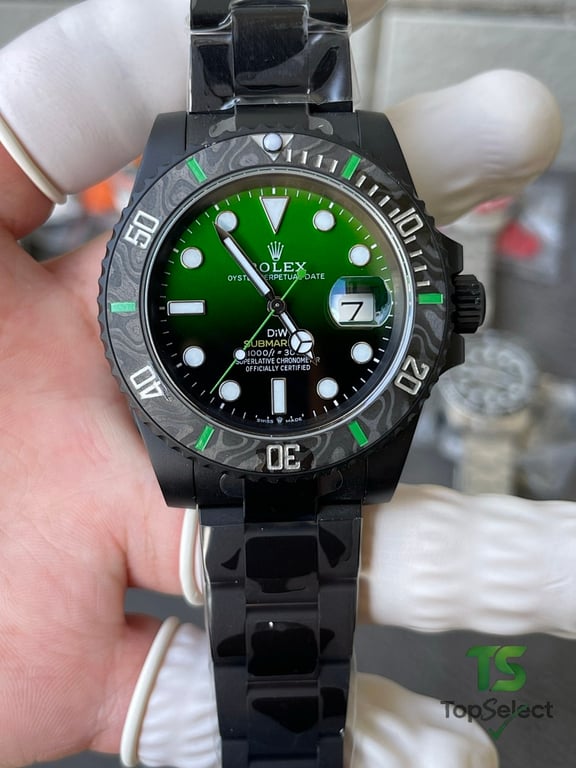 Rolex Submariner DiW Carbon Bezel Green Dial - 7