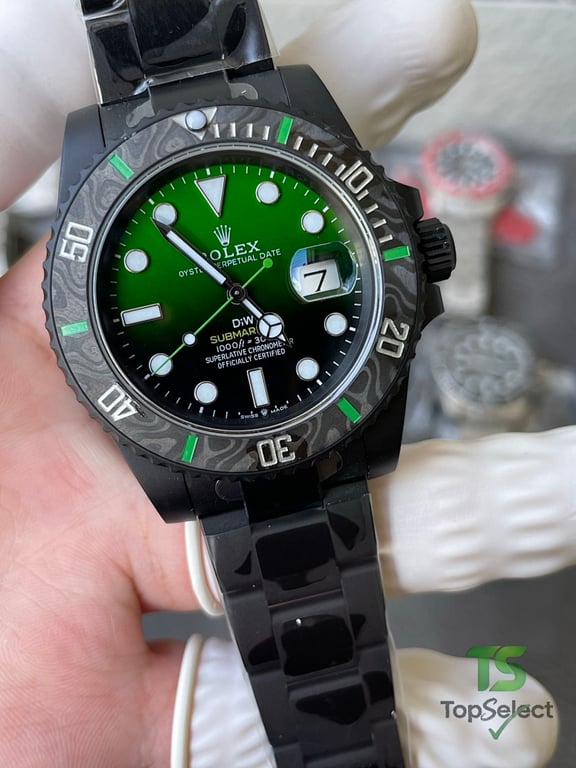 Rolex Submariner DiW Carbon Bezel Green Dial - 8