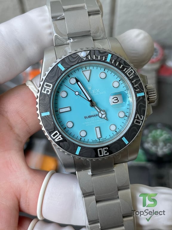 Rolex Submariner DiW Carbon Bezel Turquoise Dial - 5