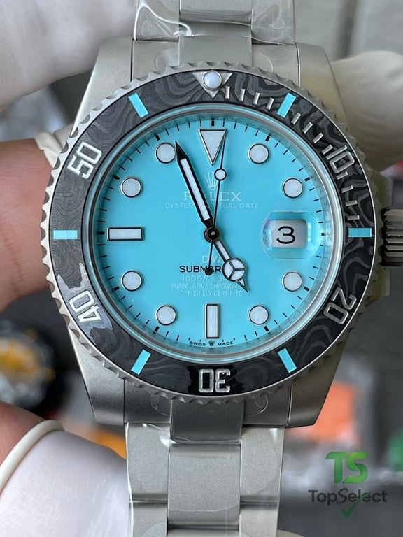 Rolex Submariner DiW Carbon Bezel Turquoise Dial - 9