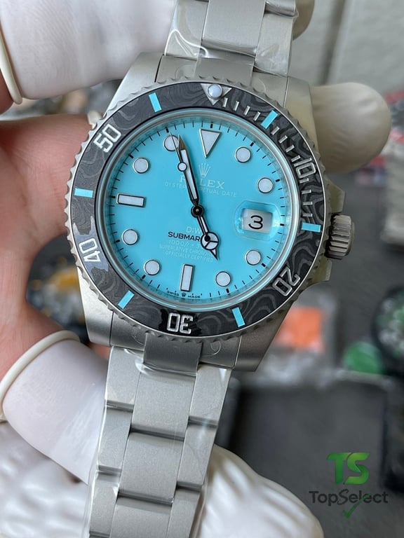 Rolex Submariner DiW Carbon Bezel Turquoise Dial - 10