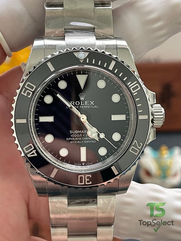 Rolex Submariner Date Black Dial Silver Steel - 8