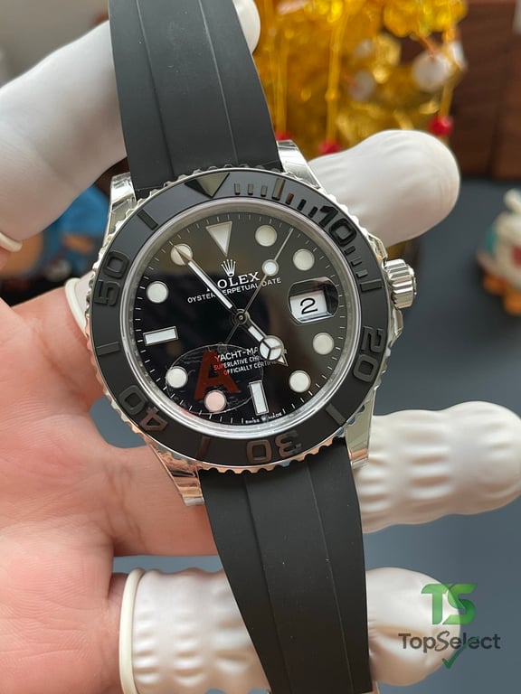 Rolex Yacht-Master Black Dial Oysterflex Strap - 2