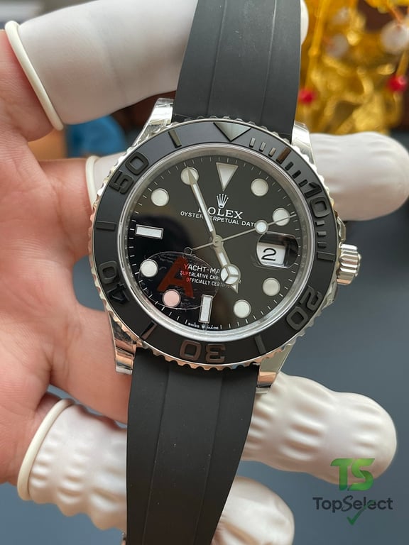 Rolex Yacht-Master Black Dial Oysterflex Strap - 11