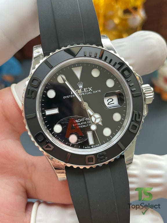 Rolex Yacht-Master Black Dial Oysterflex Strap - 13
