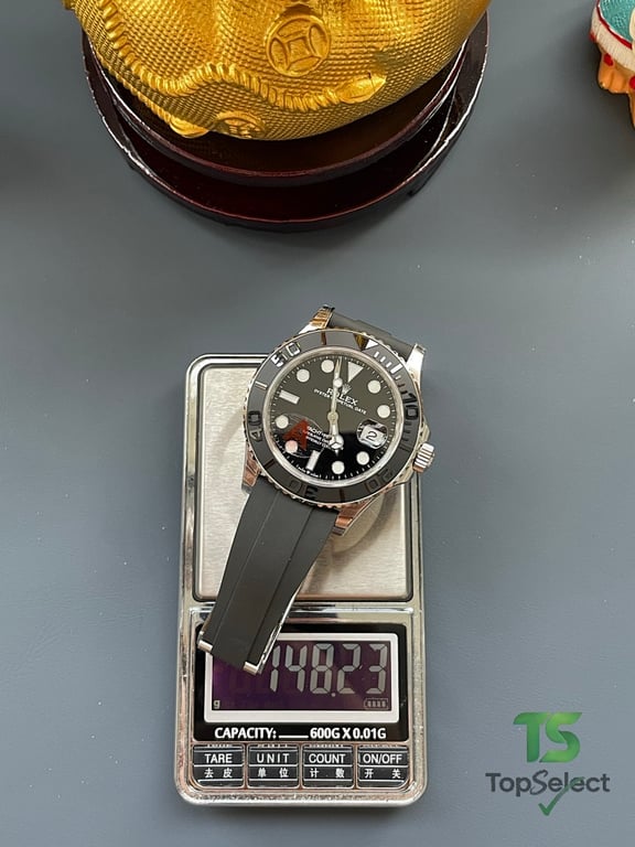 Rolex Yacht-Master Black Dial Oysterflex Strap - 4