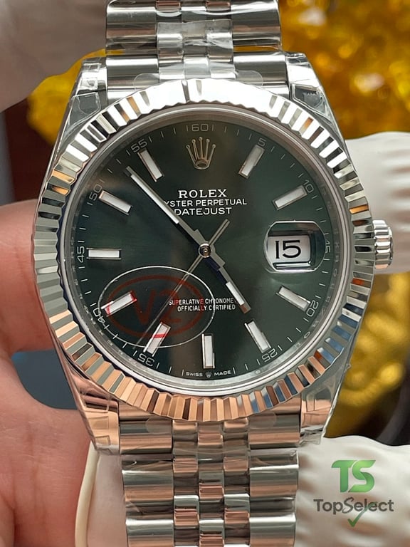 Rolex Datejust Green Dial Silver - 11