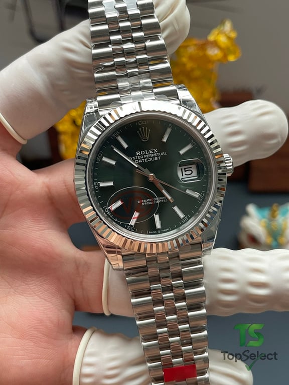 Rolex Datejust Green Dial Silver - 5