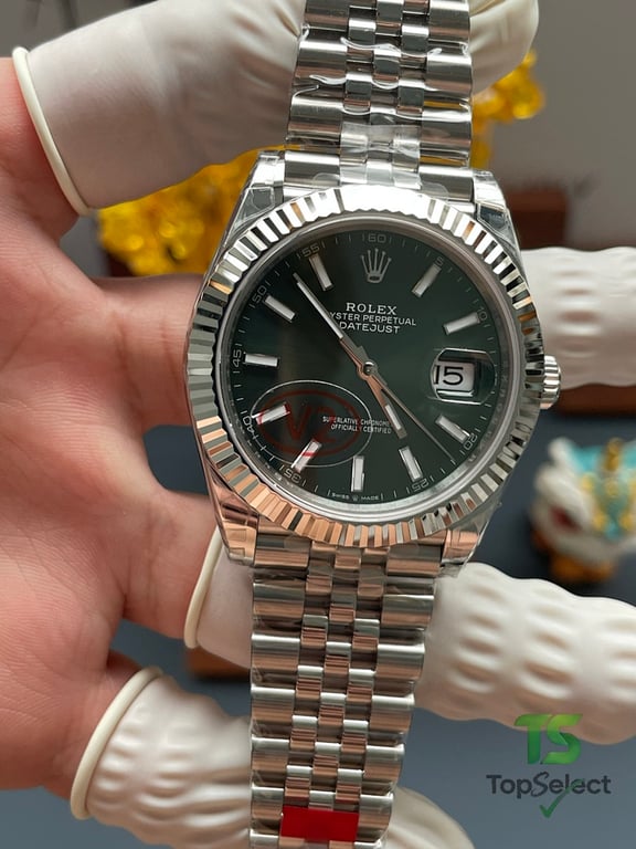 Rolex Datejust Green Dial Silver - 6