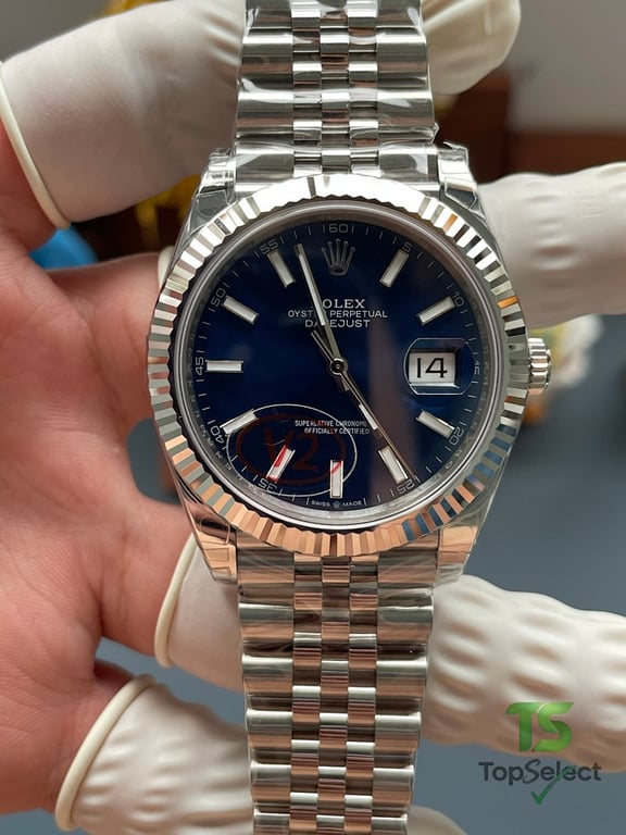 Rolex Datejust Blue Dial Jubilee - 8