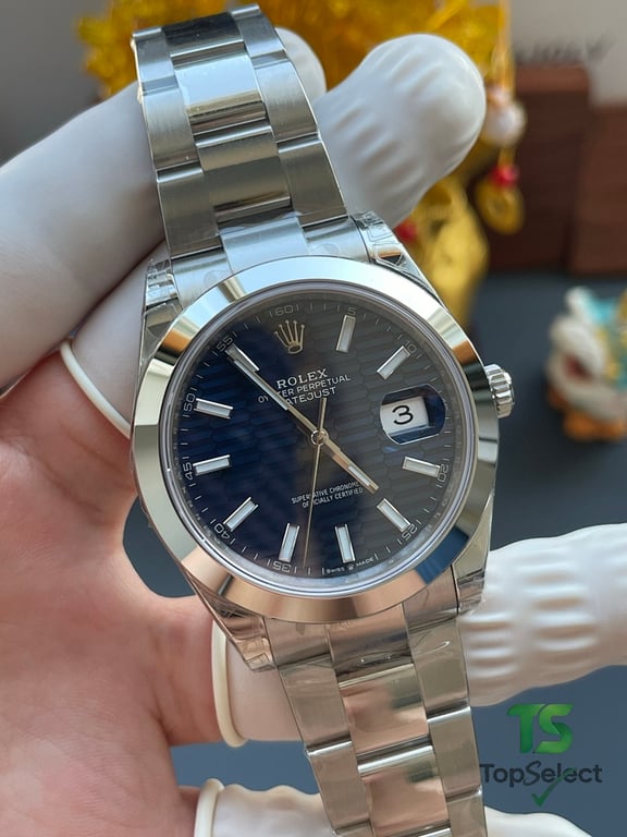 Rolex Datejust Blue Grid Dial Oyster Bracelet - 11