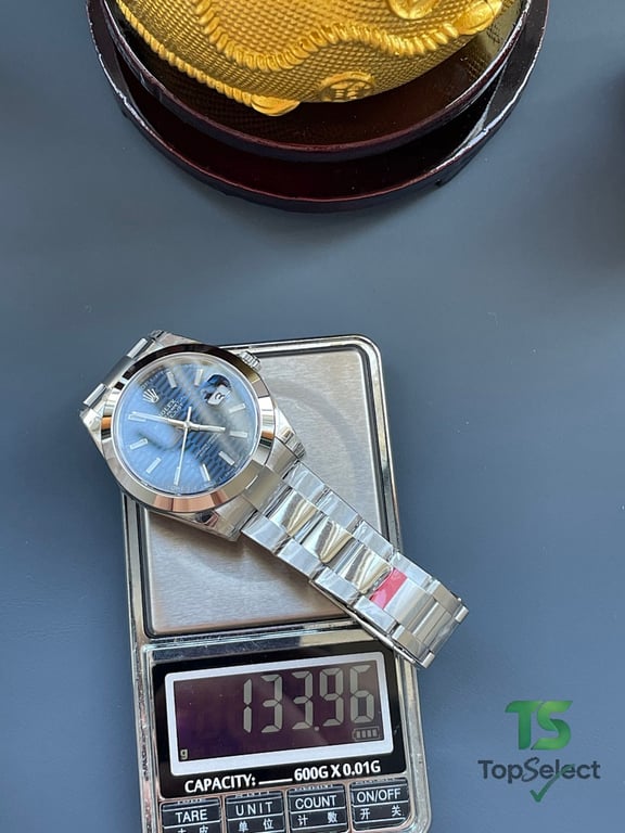 Rolex Datejust Blue Grid Dial Oyster Bracelet - 6