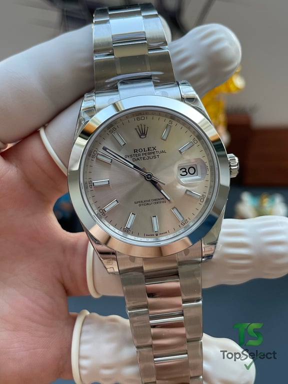 Rolex Datejust Silver Dial Oyster Bracelet - 4