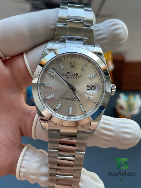 Rolex Datejust Silver Dial Oyster Bracelet - 6