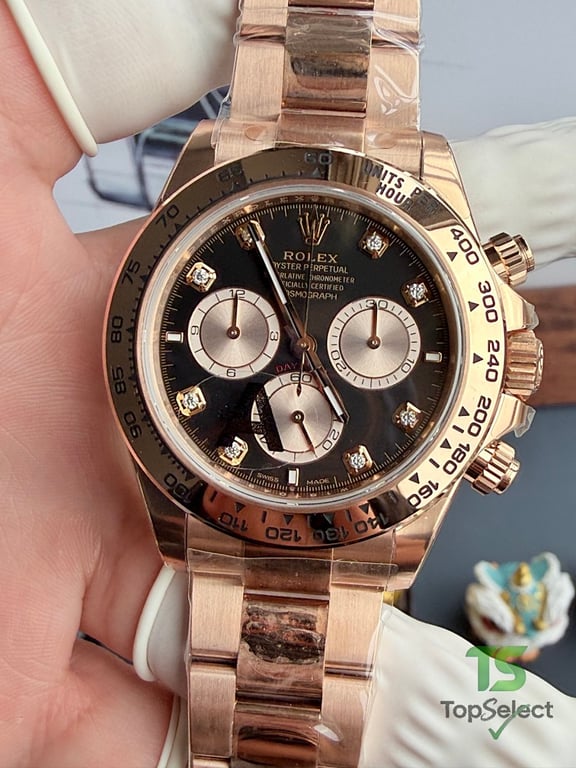 Rolex Cosmograph Daytona Rose Gold Black Diamond Dial - 2