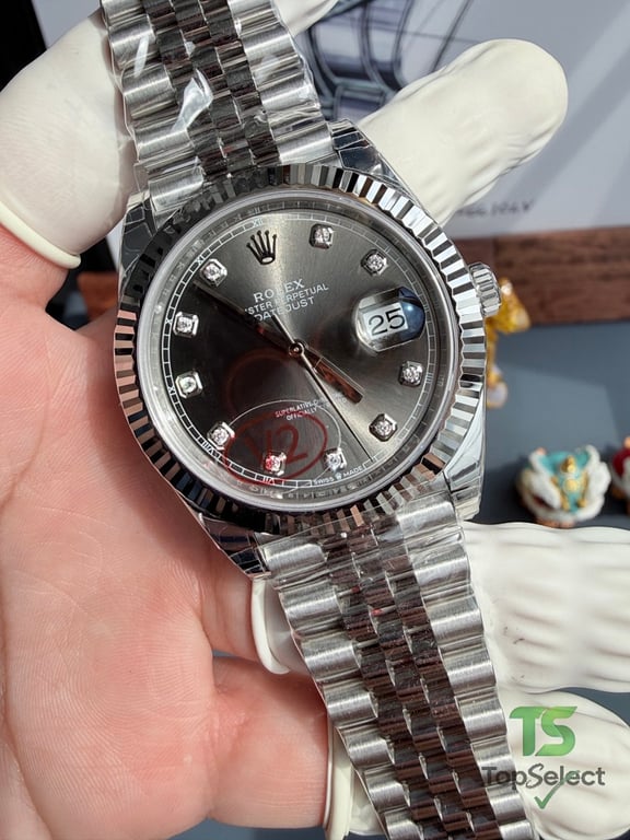 Rolex Datejust 41 Grey Diamond Dial - 11