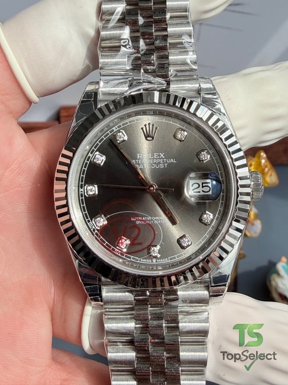 Rolex Datejust 41 Grey Diamond Dial - 4