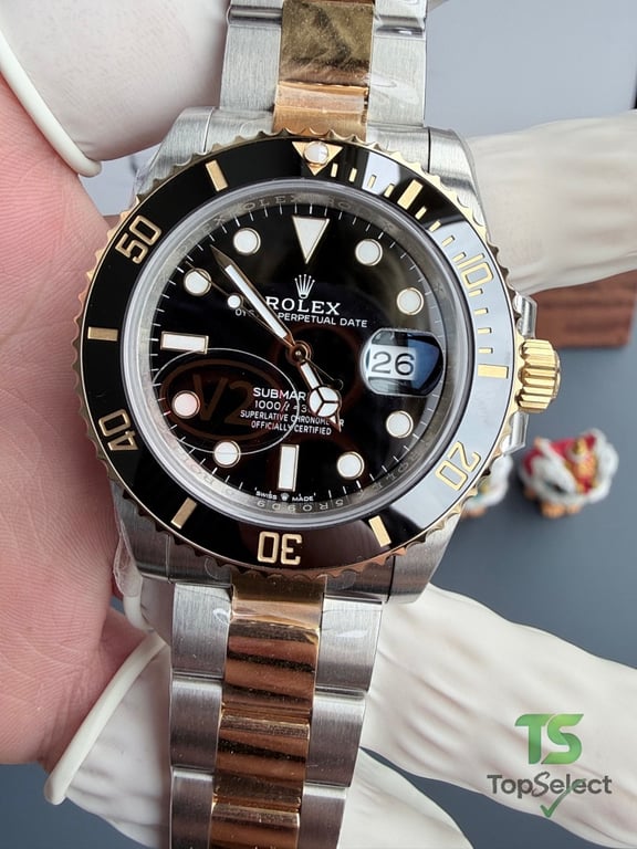 Rolex Submarine Date Two-Tone Black Dial - 12