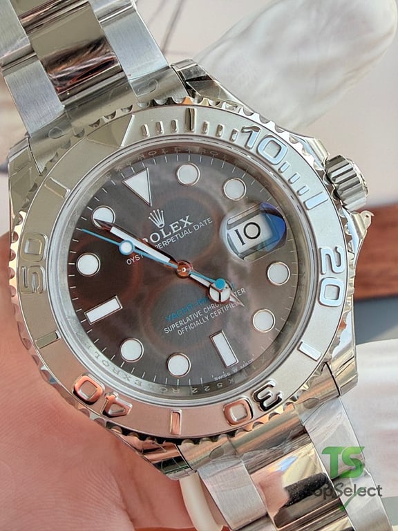 Rolex Yacht-Master Grey Dial Blue Hand - 14