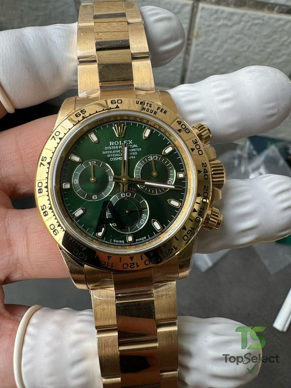 Rolex Cosmograph Daytona Gold Green Dial - 7