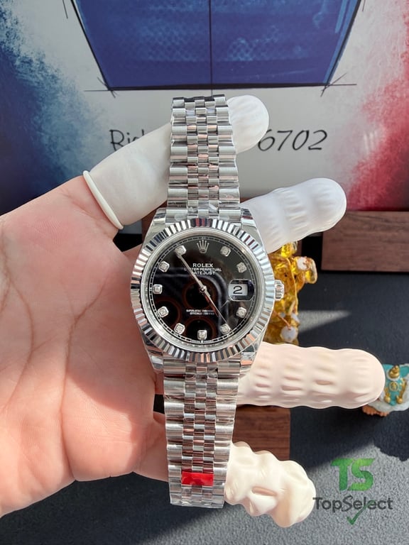 Rolex Datejust 41 Black Diamond Dial Jubilee - 12