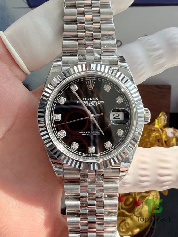 Rolex Datejust 41 Black Diamond Dial Jubilee - 13