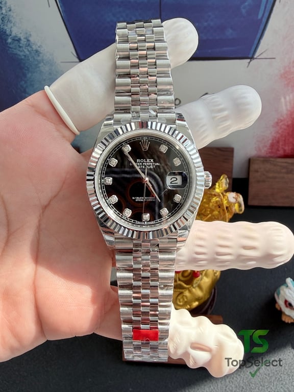 Rolex Datejust 41 Black Diamond Dial Jubilee - 15