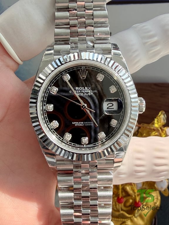 Rolex Datejust 41 Black Diamond Dial Jubilee - 10