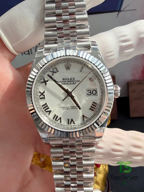 Rolex Datejust 41 White Roman Dial - 12