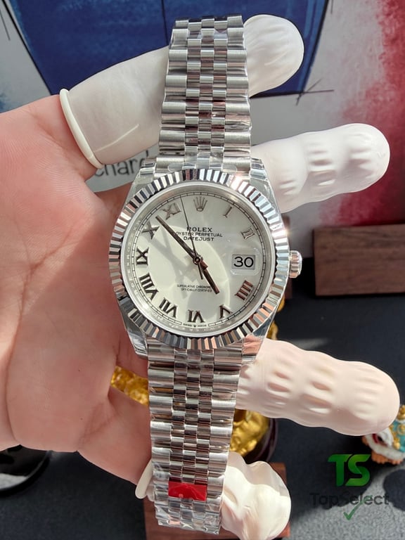 Rolex Datejust 41 White Roman Dial - 14