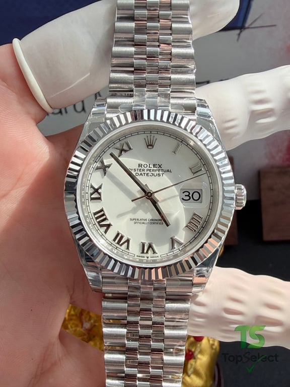Rolex Datejust 41 White Roman Dial - 15