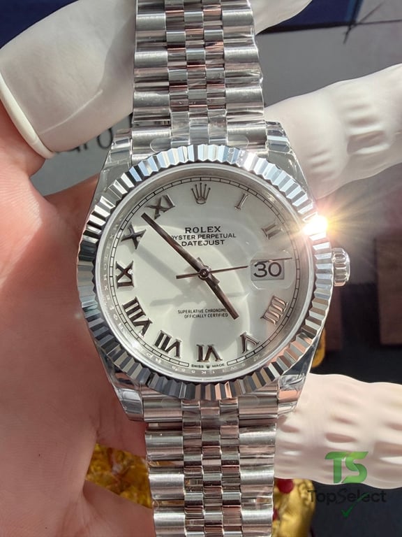 Rolex Datejust 41 White Roman Dial - 10