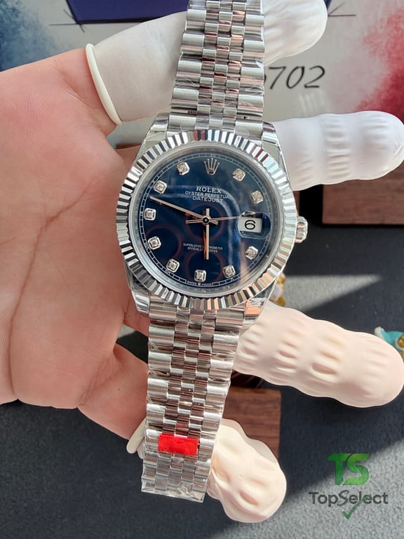 Rolex Datejust 41 Blue Dial Diamond Markers - 13