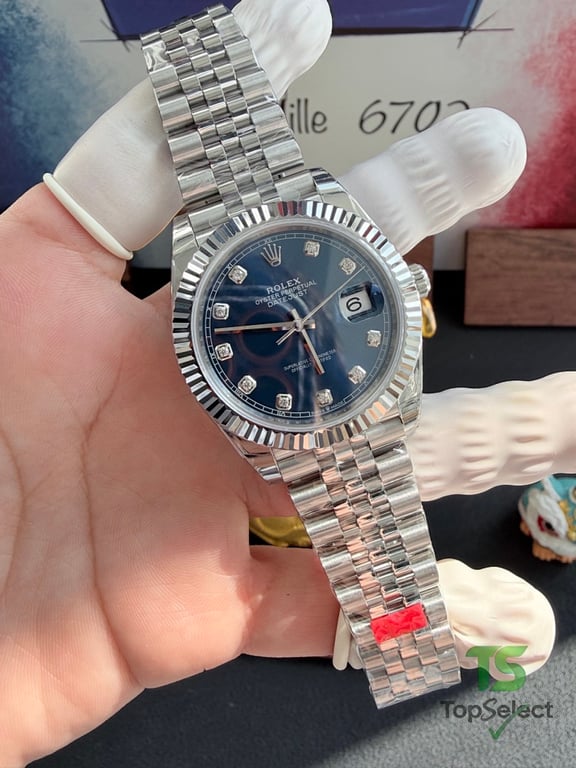 Rolex Datejust 41 Blue Dial Diamond Markers - 14