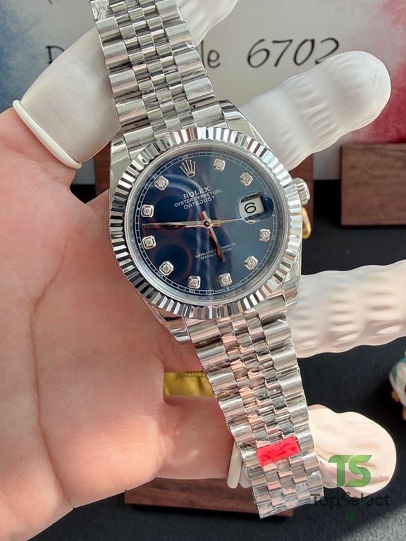 Rolex Datejust 41 Blue Dial Diamond Markers - 15