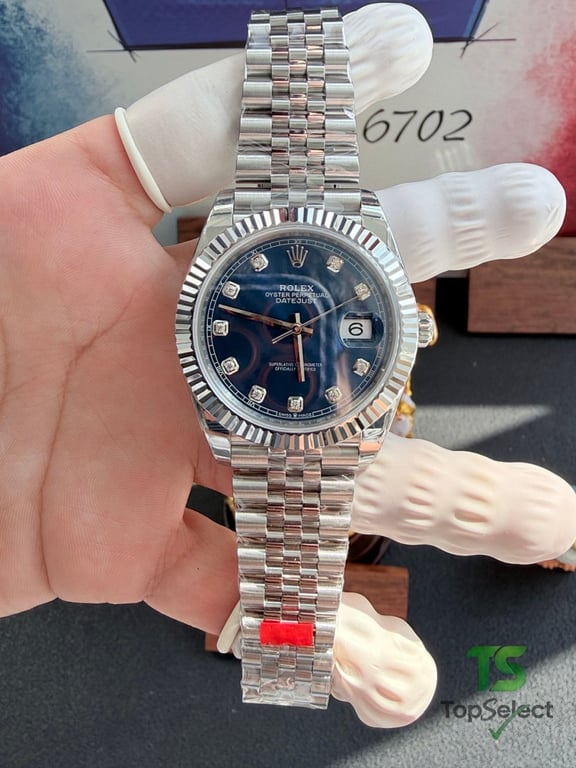 Rolex Datejust 41 Blue Dial Diamond Markers - 16