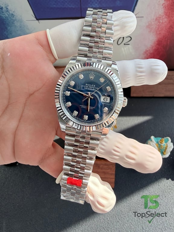 Rolex Datejust 41 Blue Dial Diamond Markers - 17