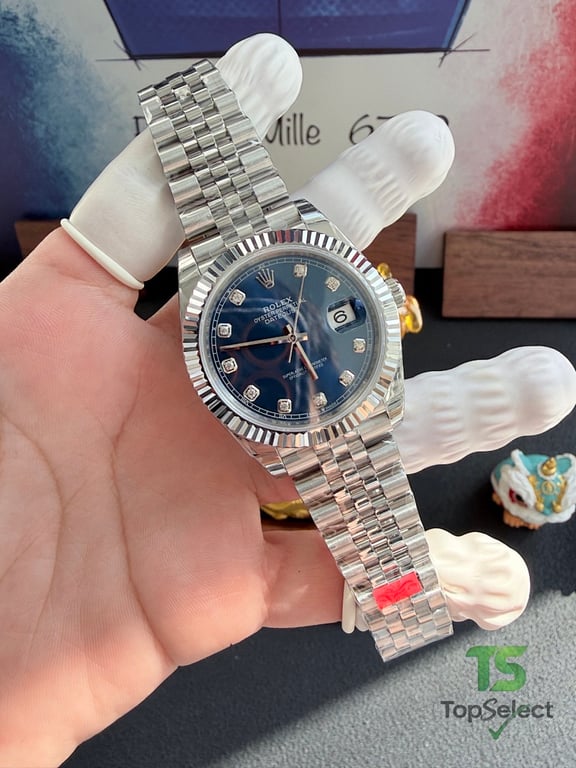 Rolex Datejust 41 Blue Dial Diamond Markers - 18