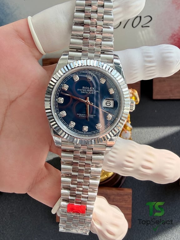 Rolex Datejust 41 Blue Dial Diamond Markers - 19