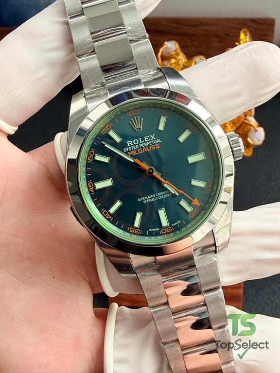 Rolex Milgauss Z-Blue Dial Green Crystal - 12