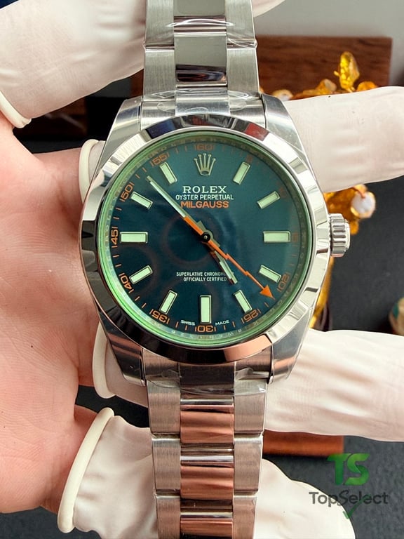 Rolex Milgauss Z-Blue Dial Green Crystal - 13