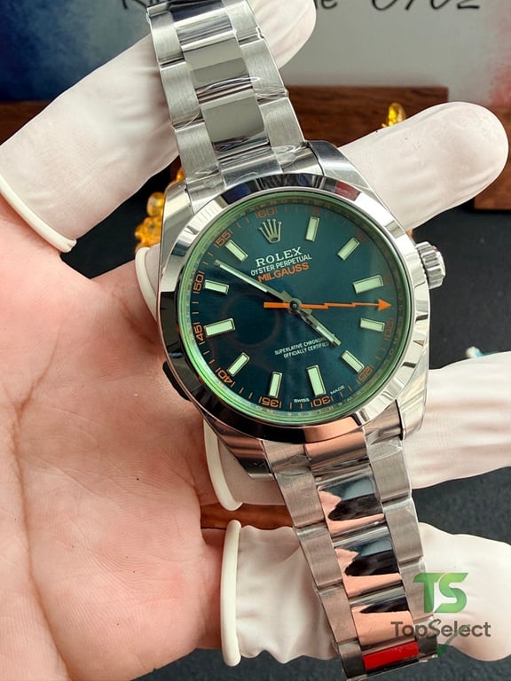 Rolex Milgauss Z-Blue Dial Green Crystal - 14