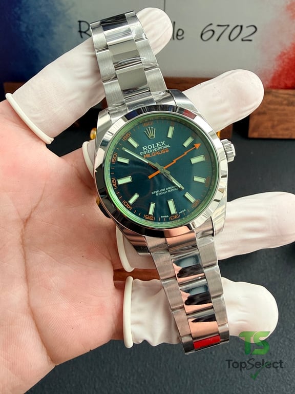 Rolex Milgauss Z-Blue Dial Green Crystal - 15
