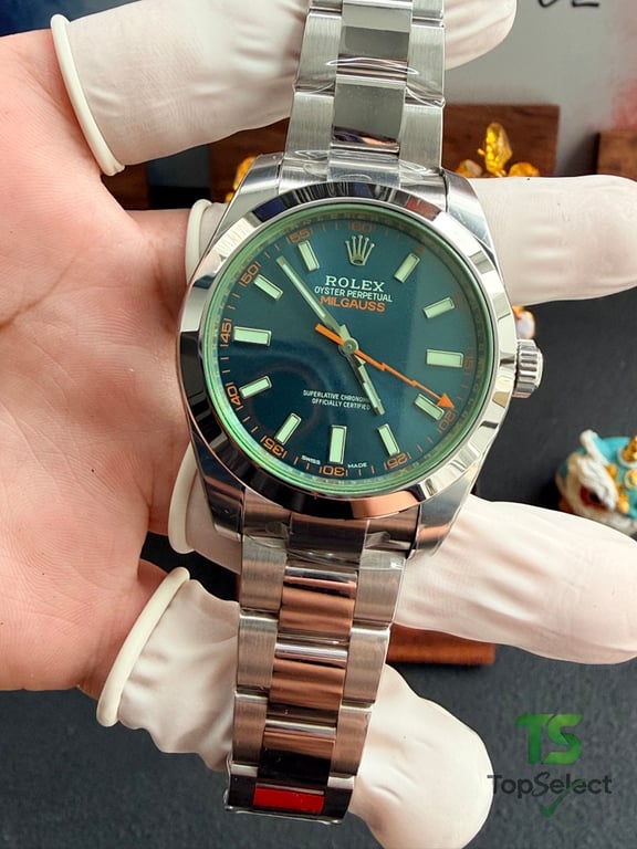 Rolex Milgauss Z-Blue Dial Green Crystal - 19