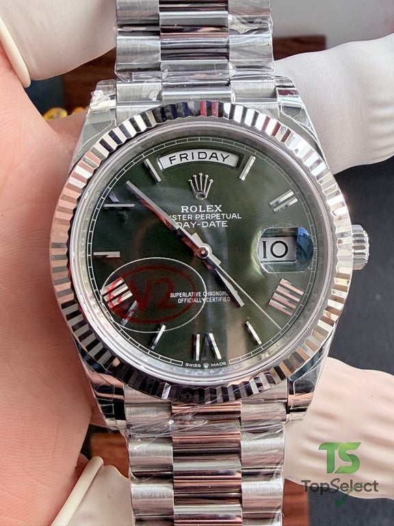 Rolex Day-Date Green Dial Silver - 13