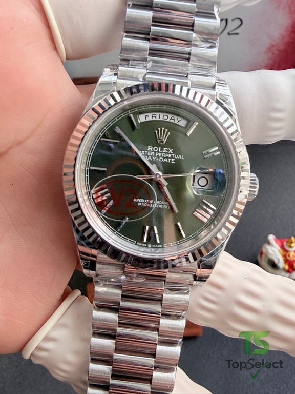 Rolex Day-Date Green Dial Silver - 15