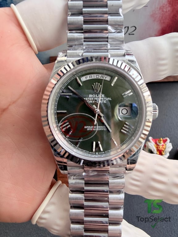 Rolex Day-Date Green Dial Silver - 16