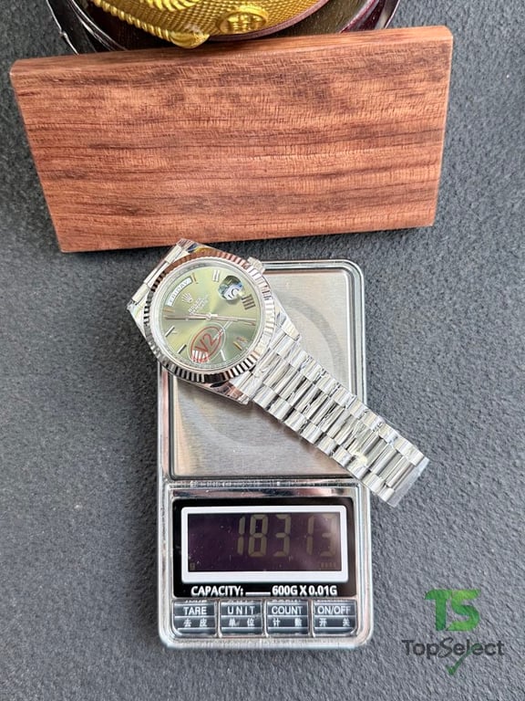 Rolex Day-Date Green Dial Silver - 5